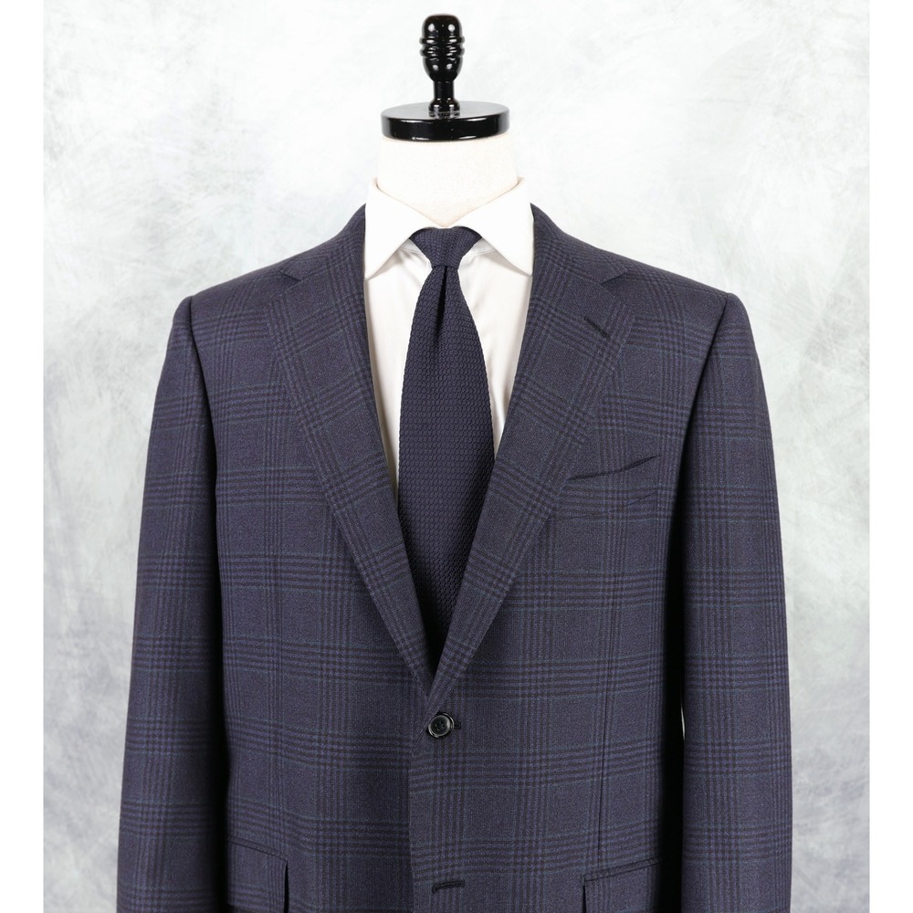Ermenegildo Zegna Sport Coat 44R US Made Italy Wool Glen Plaid Check Blazer - Picture 2 of 10